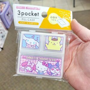 Brand New Japan Sanrio Hello Kitty & Characters 3 Slots Pills Case